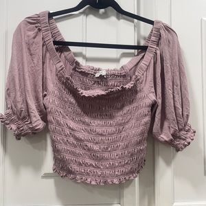 Dusty rose colored crop top M